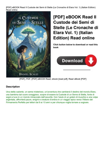 [pdf] ebook read il custode dei semi di stelle (le cronache di elara vol