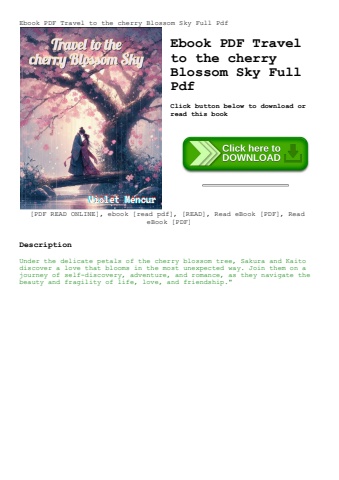 ebook pdf  travel to the cherry blossom sky full pdf