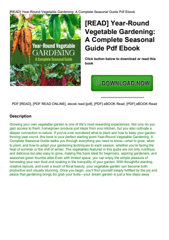[read] year-round vegetable gardening a complete seasonal guide pdf ebook