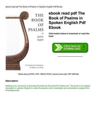 ebook read pdf the book of psalms in spoken english pdf ebook