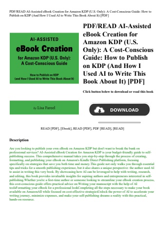 pdfread ai-assisted ebook creation for amazon kdp (u