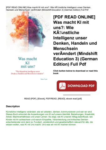 [pdf read online] was macht ki mit uns wie kãƒâ¼nstliche intelligenz unser denken  handeln und mensc