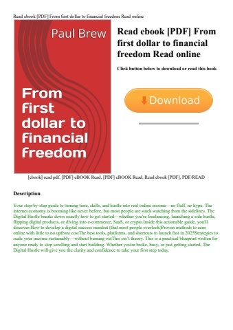 read ebook [pdf] from first dollar to financial freedom read online