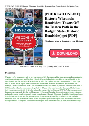 [pdf read online] historic wisconsin roadsides towns off the beaten path in the badger state (histor