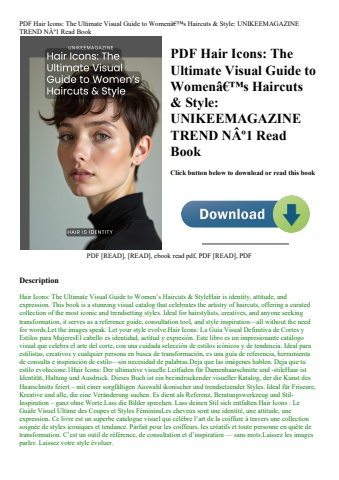 pdf hair icons the ultimate visual guide to womenã¢â€â™s haircuts & style unikeemagazine trend nã‚âº