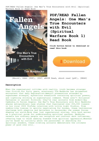 pdfread fallen angels one man's true encounters with evil (spiritual warfare book 1) read book