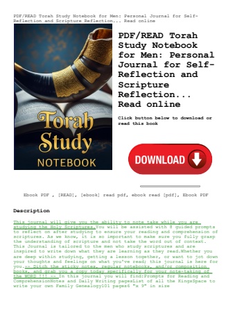 pdfread torah study notebook for men personal journal for self-reflection and scripture reflection