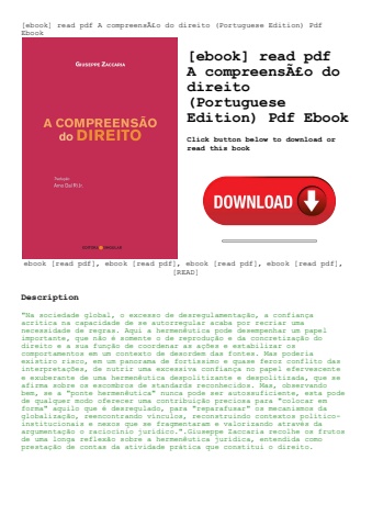 [ebook] read pdf a compreensãƒâ£o do direito (portuguese edition) pdf ebook