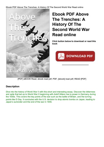 ebook pdf  above the trenches a history of the second world war read online