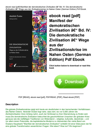 ebook read [pdf] manifest der demokratischen zivilisation ã¢â€â“ bd