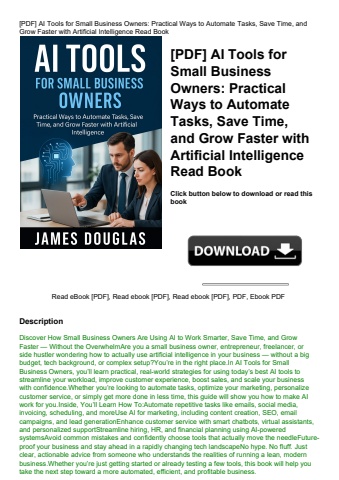 [pdf] ai tools for small business owners practical ways to automate tasks  save time  and grow faste