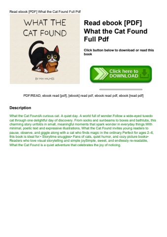 read ebook [pdf] what the cat found full pdf