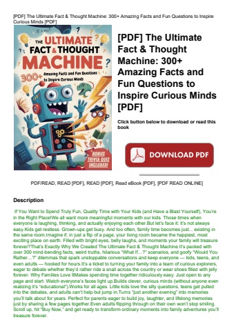 [pdf] the ultimate fact & thought machine 300+ amazing facts and fun questions to inspire curious mi