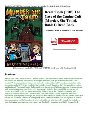 read ebook [pdf] the case of the canine cult (murder  she toked