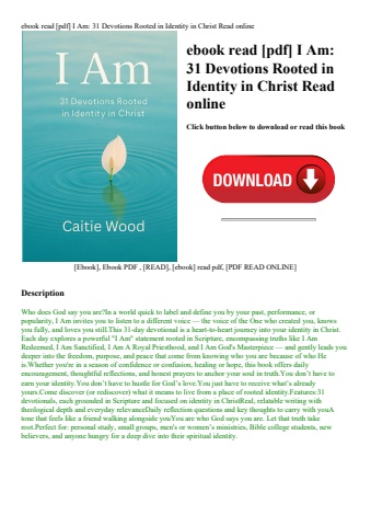 ebook read [pdf] i am 31 devotions rooted in identity in christ read online