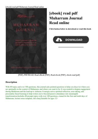 [ebook] read pdf muharram journal read online