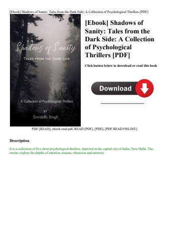 [ebook] shadows of sanity tales from the dark side a collection of psychological thrillers [pdf]