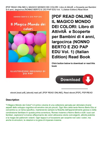 [pdf read online] il magico mondo dei colori libro di attivitãƒâ  e scoperte per bambini di 4 anni