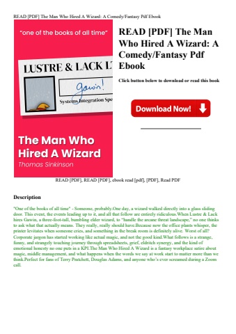 read [pdf] the man who hired a wizard a comedyfantasy pdf ebook