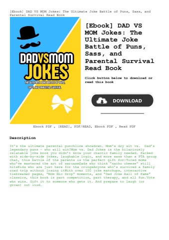 [ebook] dad vs mom jokes the ultimate joke battle of puns  sass  and parental survival read book