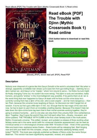 read ebook [pdf] the trouble with djinn (mythic crossroads book 1) read online