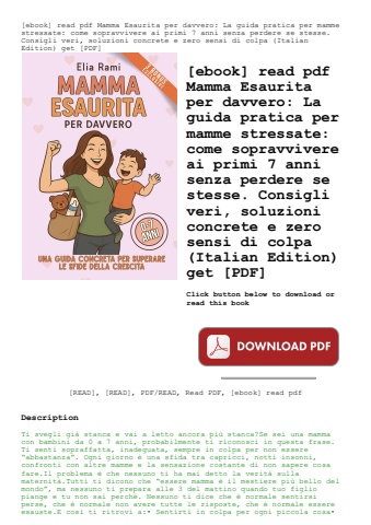 [ebook] read pdf mamma esaurita per davvero la guida pratica per mamme stressate come sopravvivere a