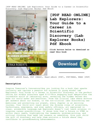 [pdf read online] lab explorers your guide to a career in scientific discovery (lab explorer books)