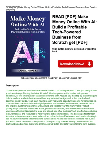 read [pdf] make money online with ai build a profitable tech-powered business from scratch get [pdf]