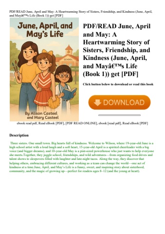 pdfread june  april and may a heartwarming story of sisters  friendship  and kindness (june  april