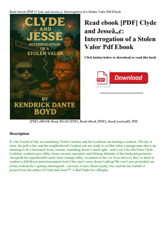 read ebook [pdf] clyde and jesseã¢â„â¢ interrogation of a stolen valor pdf ebook