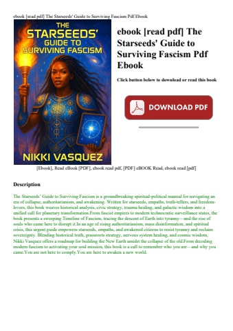 ebook [read pdf] the starseeds' guide to surviving fascism pdf ebook