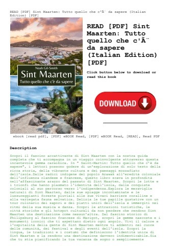 read [pdf] sint maarten tutto quello che c'ãƒâ¨ da sapere (italian edition) [pdf]