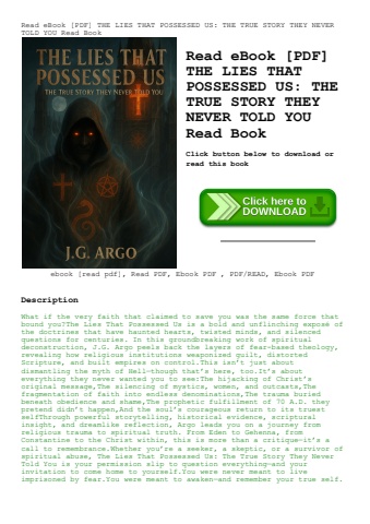 read ebook [pdf] the lies that possessed us the true story they never told you read book
