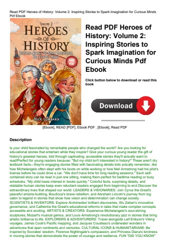 read pdf heroes of history volume 2 inspiring stories to spark imagination for curious minds pdf ebo