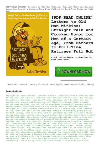 [pdf read online] letters to old man witkins straight talk and crooked humor for men of a certain ag