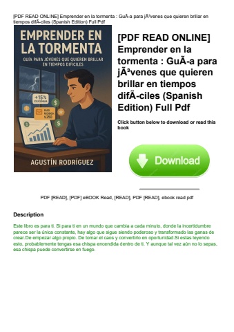 [pdf read online] emprender en la tormenta  guãƒâ­a para jãƒâ³venes que quieren brillar en tiempos d