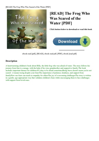 [read] the frog who was scared of the water [pdf]