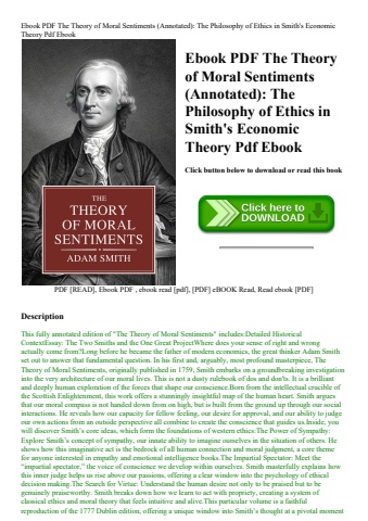 ebook pdf  the theory of moral sentiments (annotated) the philosophy of ethics in smith's economic t