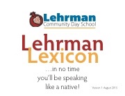 Lehrman Lexicon 15-16