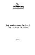 Lehrman Sexual Harassment Policy