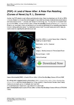 [PDF]- A Land of Never After: A Peter Pan Retelling (Curses of Never) by R. L. Davennor