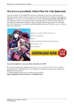 !D.o.w.n.l.o.a.d e-Book. Citrus Plus Vol. 4 by Saburouta