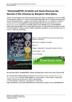 ^Download[PDF] Aristotle and Dante Discover the Secrets of the Universe by Benjamin Alire Sáenz