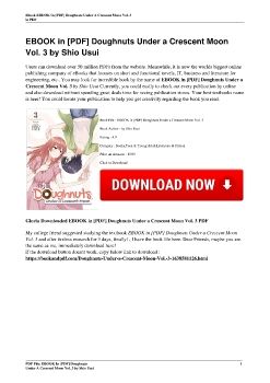 EBOOK in [PDF] Doughnuts Under a Crescent Moon Vol. 3 by Shio Usui