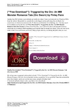 [**Free Download**]- Tryggred by the Orc: An MM Monster Romance Tale (Orc Sworn) by Finley Fenn