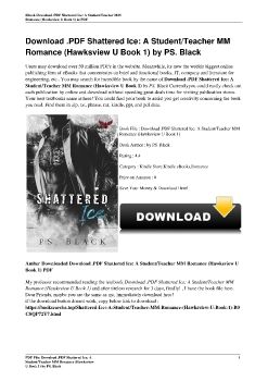 Download .PDF Shattered Ice: A Student/Teacher MM Romance (Hawksview U Book 1) by PS. Black