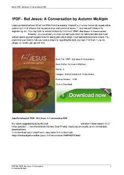 !PDF~ But Jesus: A Conversation by Autumn McAlpin