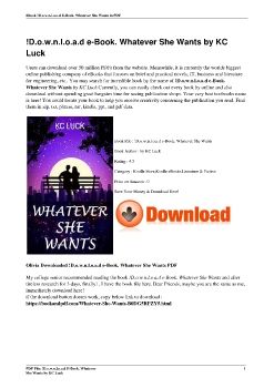 !D.o.w.n.l.o.a.d e-Book. Whatever She Wants by KC Luck