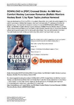 DOWNLOAD in [PDF] Crossed Sticks: An MM Hurt-Comfort Hockey Lacrosse Romance (Buffalo Warriors Hockey Book 1) by Ryan Taylor,Joshua Harwood