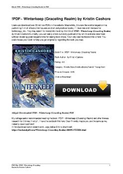 !PDF~ Winterkeep (Graceling Realm) by Kristin Cashore